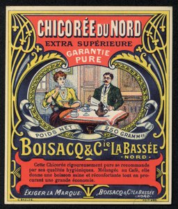 Chicoree du Nord, Boisacq i Cie la Bassee, reklama (kolor lito) autorstwa French School