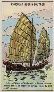 chińska dżonka (chromolitho) autorstwa French School