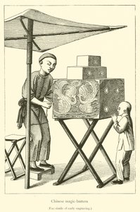 Chińska latarnia magiczna (grafika) autorstwa French School