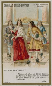 Karta handlowa Chocolat Guerin-Boutron, seria Historyczne słowa autorstwa French School