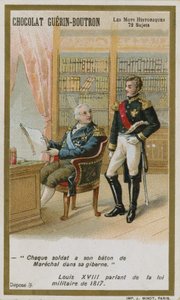 Karta handlowa Chocolat Guerin-Boutron, seria Historyczne słowa autorstwa French School
