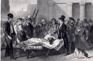Cholera w Paryżu, 1832 autorstwa French School