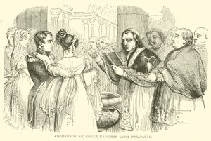 Chrzest księcia Napoleona Ludwika Bonaparte (grafika) autorstwa French School