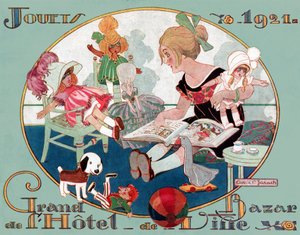 Zabawki świąteczne. (Ilustracja autorstwa French School