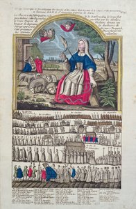 Chronologia i przedstawienie procesji św Genevieve autorstwa French School