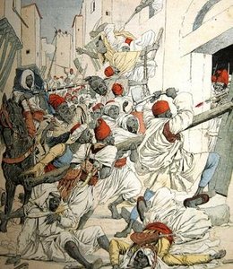 Wojna domowa w Maroku, ilustracja na okładce z Le Petit Journal, 18 stycznia 1903 autorstwa French School