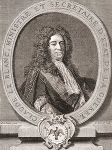 Claude Le Blanc, 1669 1728. Francuski urzędnik królewski ancien regime i dwukrotnie sekretarz stanu ds. wojny. Z Les Heures Libres opublikowanego w 1908 roku. autorstwa French School