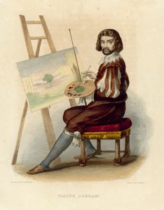 Claude Lorrain (kolorowy grawerunek) autorstwa French School