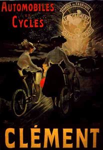 „Clement Automobiles and Cycles”, Paryż (kolor lito) autorstwa French School