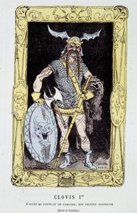 Clovis 1er - w „„Historii Francji Tintamarresque”” autorstwa Touchatout autorstwa French School
