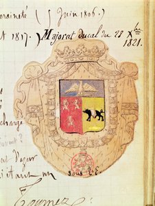 Herb Karola Maurycego de Talleyrand-Périgord (1754-1838) Książę Benewentu autorstwa French School