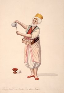 Sprzedawca kawy, okres osmański, 3. ćw. XVIII w. (wc na papierze) autorstwa French School