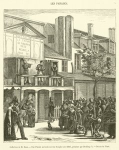 Kolekcja Mme Baur, Parada na Boulevard du Temple ok. 1816 (rycina) autorstwa French School