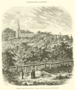 Harrow-on-the-Hill College (grawerowanie) autorstwa French School