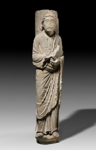 Kolumnowa Figura Apostoła, Châlons-sur-Marne, ok. 1180 (wapień) autorstwa French School