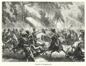 Combat de Roquencourt (grawerowanie) autorstwa French School