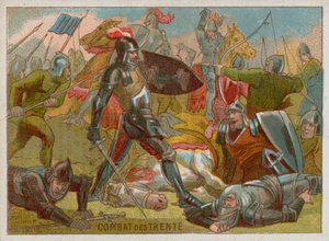 Combat des Trente lub Walka Trzydziestu autorstwa French School