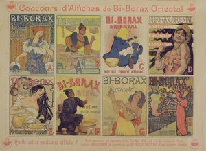 Konkurs na najlepszy plakat reklamujący francuski środek czyszczący Bi-Borax Oriental, 1898 autorstwa French School