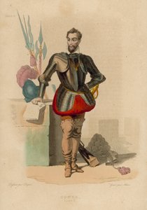Conde, Ludwik I (kolorowy grawerunek) autorstwa French School