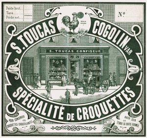 Front cukierniczy, ok. 1900 (grafika) autorstwa French School