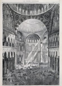 Konstantynopol: Meczet Hagia Sophia – w „La Presse Illustrée”, grudzień 1869 autorstwa French School