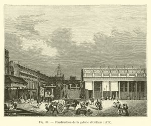 Budowa Galerii Orleanu, 1829 autorstwa French School