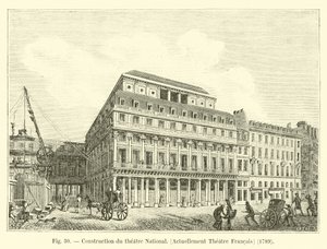 Budowa Teatru Narodowego, obecnie Theater Francais, 1789 autorstwa French School