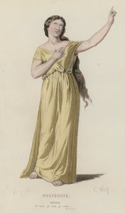 Corneille, Polyeucte, Act V, Sc V (kolorowe grawerowanie) autorstwa French School