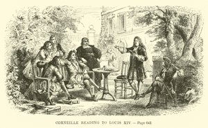 Corneille czyta Ludwikowi XIV autorstwa French School