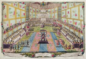 Koronacja Ludwika XVI w katedrze w Reims 11 czerwca 1775 r. autorstwa French School
