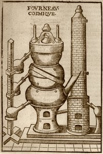 Kosmiczny Piec, z La Theotechnie Ergocosmique autorstwa Annibala Barleta (1653) zilustrowany w historii magii opublikowanej pod koniec XIX wieku autorstwa French School