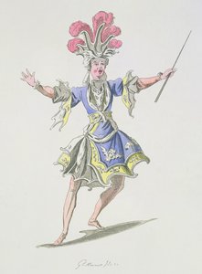 Projekt kostiumu dla Czarodzieja w Dardanus, libretto Leclerca de Labruere, skomponowane przez Jean-Philippe Rameau (1683-1764) faksymile A. Guillaumota Fils (kolorystyka) autorstwa French School
