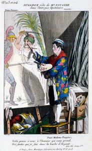 Kostium dla Dugazona w roli Monsieur Fougère w LIntrigue Epistolaire, z Petite Galerie Dramatique, wydanej w 1796 r. autorstwa French School