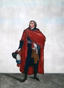 Strój reprezentanta ludu w okresie dyrekcji, ok. 1797 (kolorowa rycina) autorstwa French School