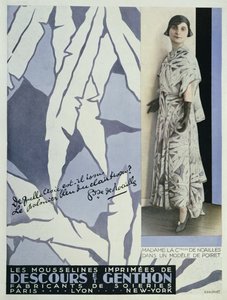 Hrabina Anna de Noailles (1876-1933) z Vogue, 1930 autorstwa French School