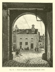 Dziedziniec dawnego kolegium Sainte-Barbe, 1830 autorstwa French School