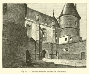 Dziedziniec dawnych kuchni Saint Louis autorstwa French School