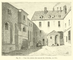 Dziedziniec kuchenny klasztoru Celestynów, 1845 autorstwa French School