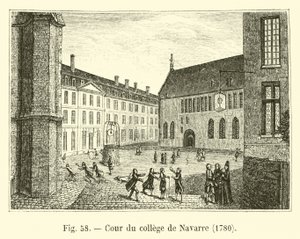 Dziedziniec Kolegium Nawarry, 1780 autorstwa French School