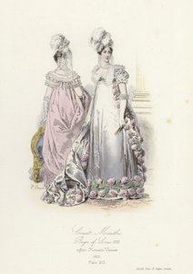 Płaszcze dworskie, panowanie Ludwika XVIII Francji autorstwa French School