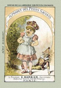 Okładka - Kiedy śmiejemy się jak tytułowy Bebe, mówimy A A A A A A A A A - w „Alphabet des petits savants”, koniec XIX wieku (chromolitografia) autorstwa French School