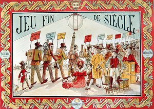 Okładka do dziecięcej gry planszowej „Koniec stulecia”, ok. 1895 (kolor lito) autorstwa French School