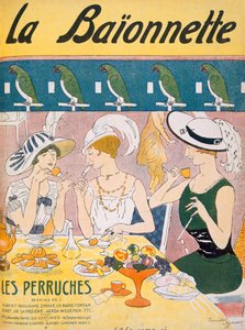 Ilustracja na okładce magazynu La Baionnette, 1914-18 autorstwa French School