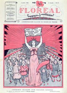 Okładka magazynu Floreal z okazji 40-lecia Ecoles Laiques we Francji, 2 lipca 1921 autorstwa French School
