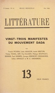 Okładka miesięcznika literackiego „Literatura” poświęconego ruchowi dadaistycznemu, maj 1920 autorstwa French School