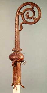 Pastorał kanclerza Guerina, biskupa Senlis z lat 1213-27 (metal złocony) autorstwa French School