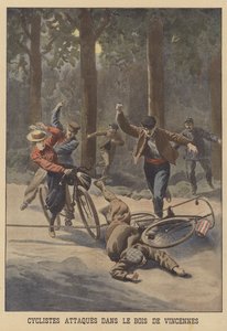 Rowerzyści zaatakowani w Bois de Vincennes w Paryżu autorstwa French School