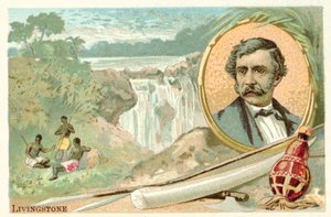 David Livingstone, szkocki misjonarz i odkrywca (chromolitho) autorstwa French School