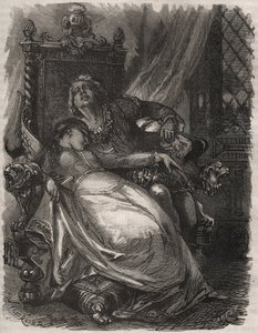 Śmierć Paolo i Franceski: żona Franceski Da Rimini (Francoise de Rimini autorstwa French School