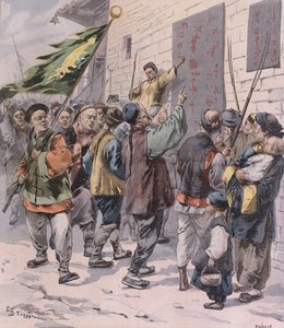 Śmierć cudzoziemcom, z Le Petit Parisien, 15 lipca 1900 autorstwa French School